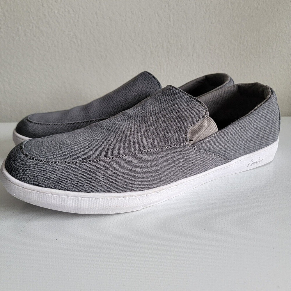 Gray Canvas Men's Loafers